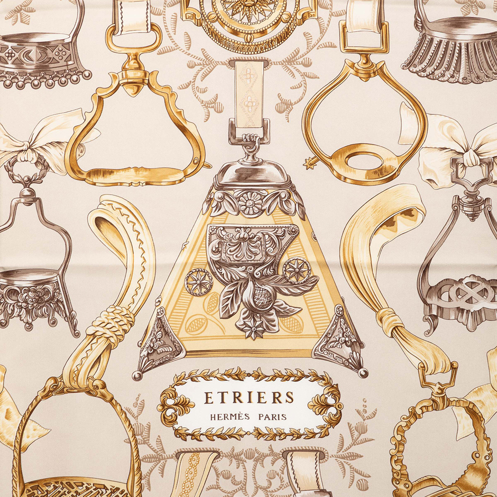 Pre-Loved Hermes Etriers Silk Scarf 90 - Picture 7 of 7